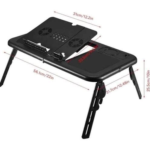 Mesa Para Notebook Com Cooler Articulada Portátil Tomate