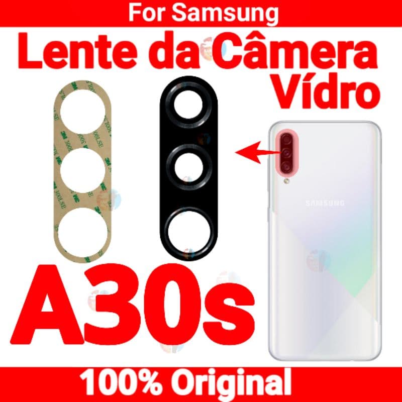 Lente De Vidro Da Câmera Traseira A30s A307 A307g Original