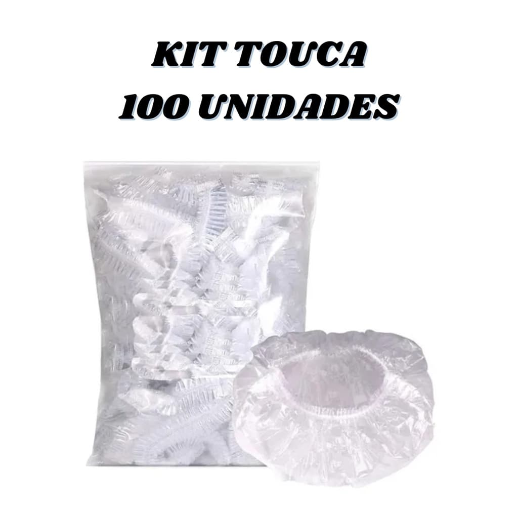 Touca Plástica Descartável Para Banho - 100 Unidades