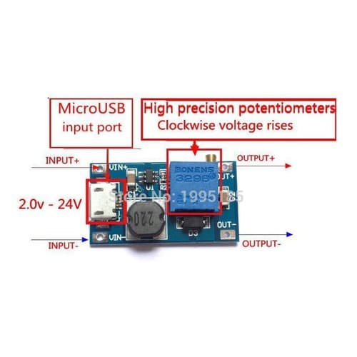 Usb Elevador De Tensão Ajustavel Step -up
