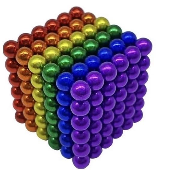 Cubo Magnético Neocubo Imã 5mm Colorido 216 Esferas