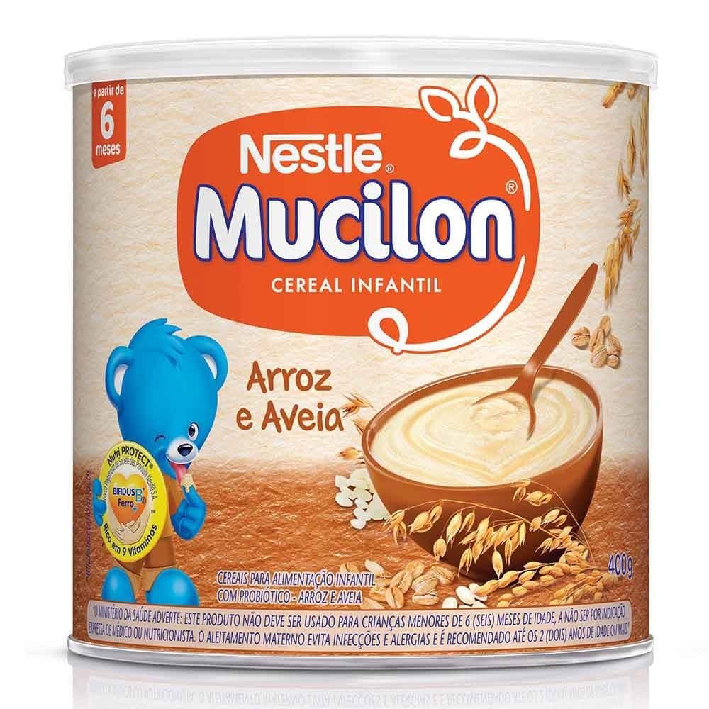 Cereal Infantil Mucilon Sabor Arroz e Aveia 400g