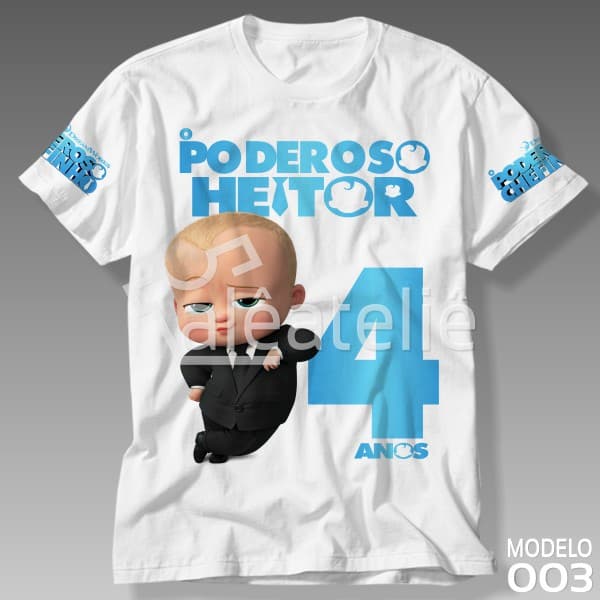 Camisa Poderoso Chefinho Festa Infantil Adulto Personalizada