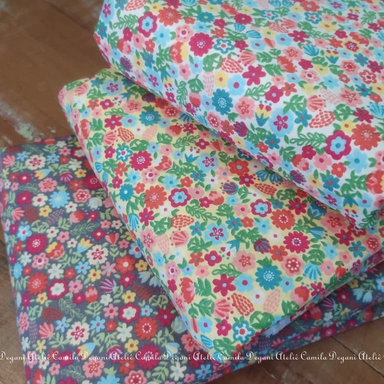 Tricoline Estampado- Eva E Eva -flores Da Esperança - 50cm X 1,50m