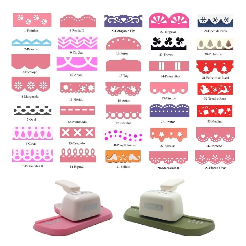 Furador Scrapbook Gigante Borda Contínua