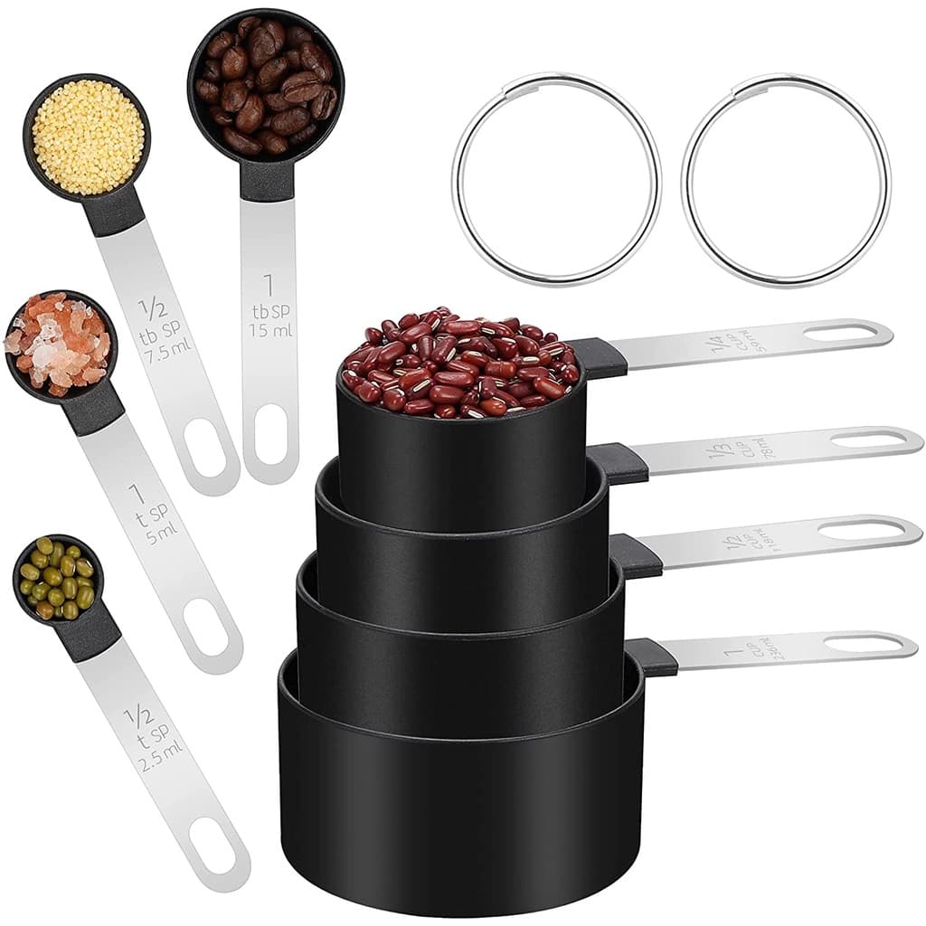 LUMAI Conjunto Kit Medidores de Cozinha 8 Colheres Xicaras Medidor Dosador Utensilios de Cozinha