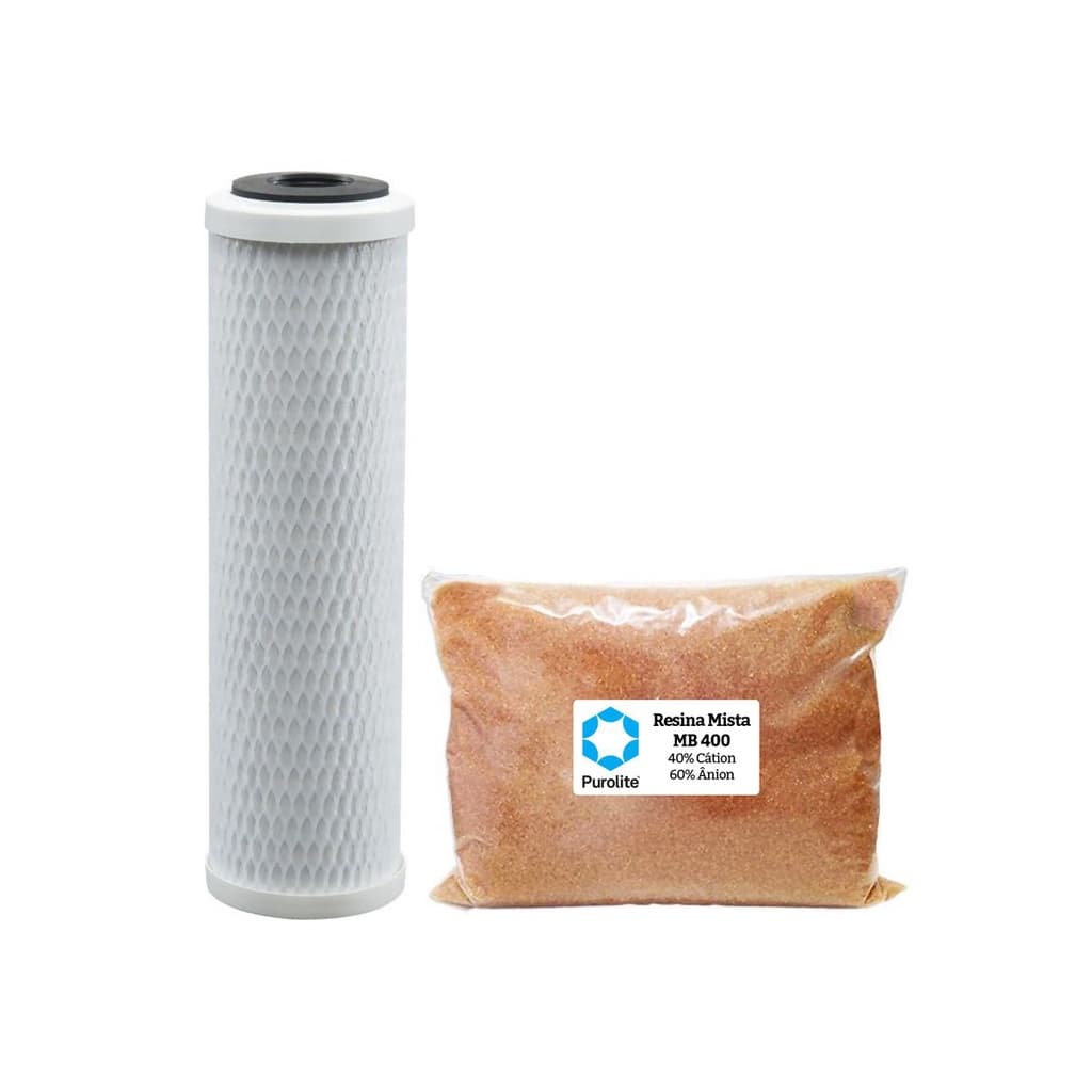 Refil Deionizador 2 Estágios Mb 400 Carcaça 10 Polegadas