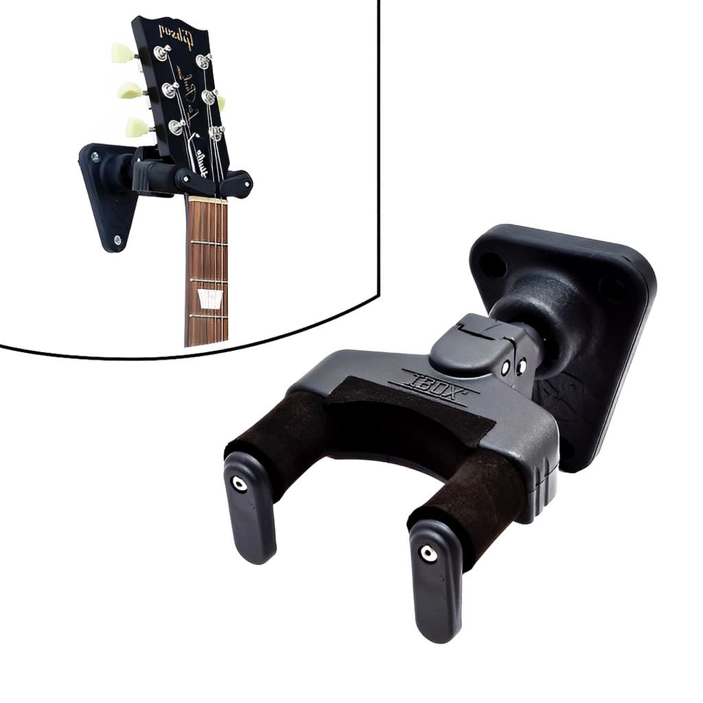 Suporte De Parede Para Violão E Guitarra, Trava Automática