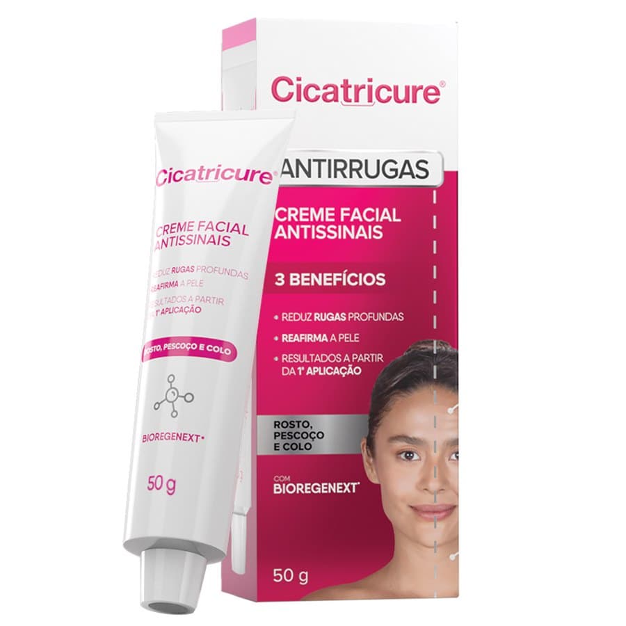Creme Facial Antissinais Antirrugas BioRegenext Cicatricure 50g