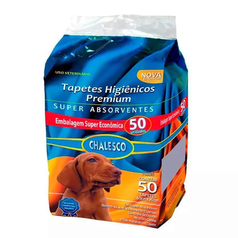Tapete Higiênico Para Cães Chalesco Premium C/50 Unidades Alta Absorção