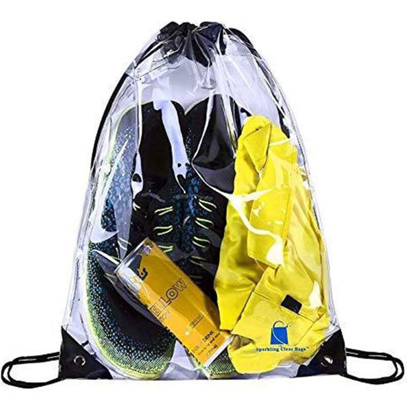 Pvc Transparente Cordão À Prova D 'Água Saco Esporte Pacote De Armazenamento  Tote Unisex Mochila Grande Capacidade Leve
