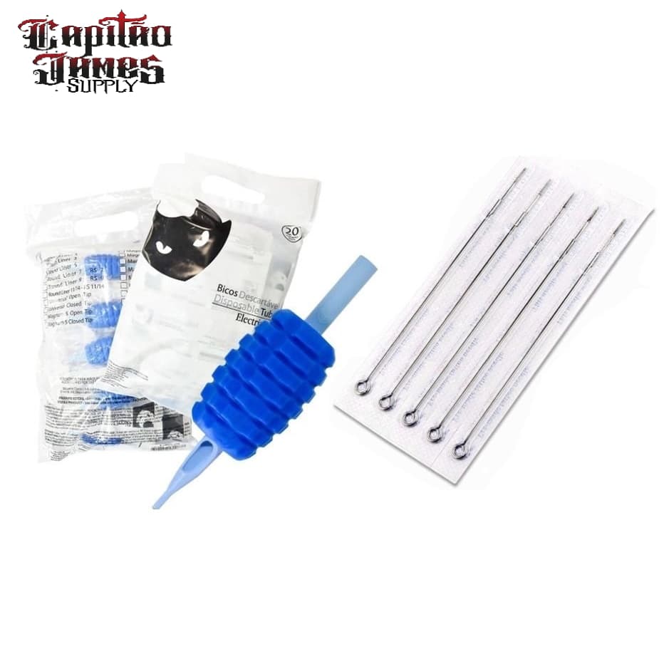 Bicos Tattoo Electric Ink c/05un. + 05un. Hastes ASTON Soldadas