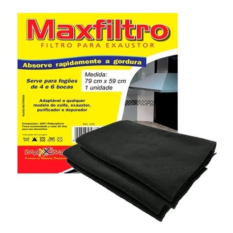 kit com 2 ou 4 ou 6 Filtro para exaustor coifa fogão purificador depurador sugar