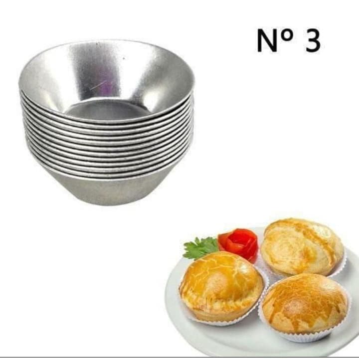 Forminha empada lisa n°3 - 3,9F x 2,2A x 6,1B - dúzia - FigueirasFormas