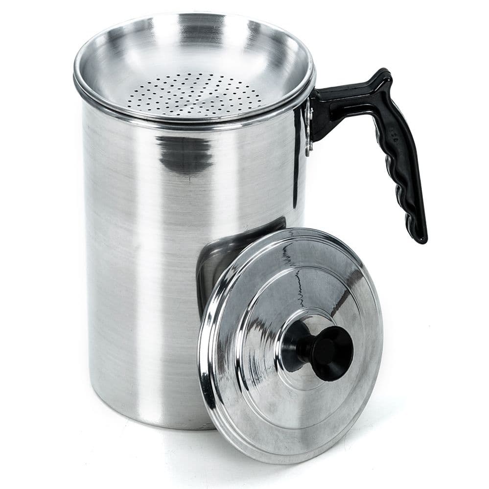 Filtro Para Óleo Alumínio Polido 2 L Continental Depósito P/ Reaproveitar Óleo E Gordura De Fritura