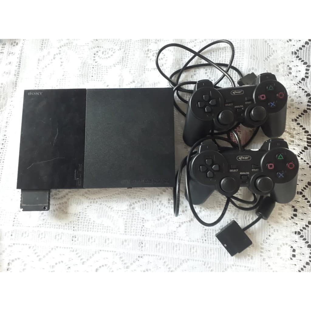 Playstation 2 Ps2 Dois +controles+jogos