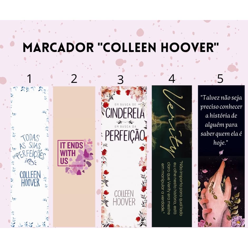 Marcador de página Colleen hoover plastificado