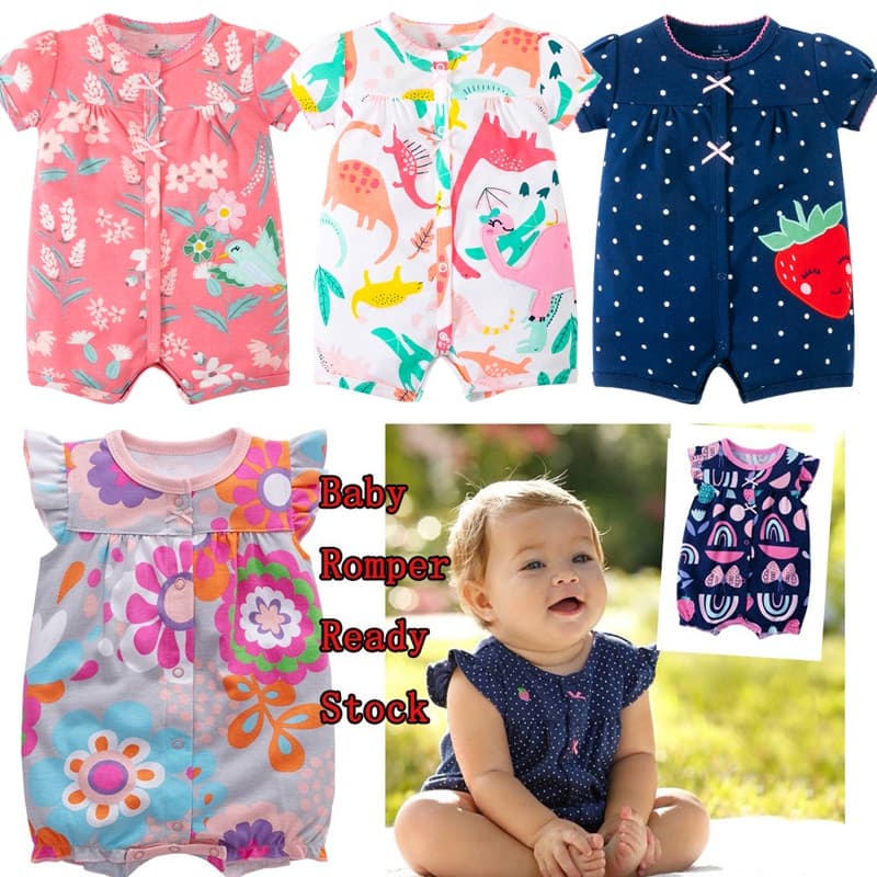 Carter Baby Girls Romper Cotton Roupas Para Recém-Nascidos-Bebês De Manga Curta 0-24M
