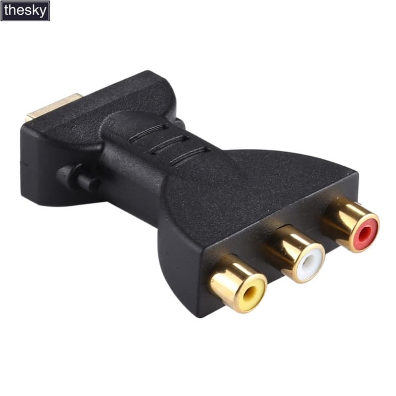 Adaptador De Áudio E Vídeo HDMI Macho Para 3RCA Conversor De Componente AV