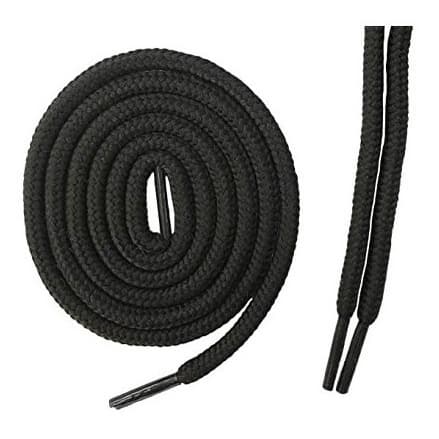 2 Pares Cadarço Tenis Infantil 0,70cm Redondo Preto ou Branco