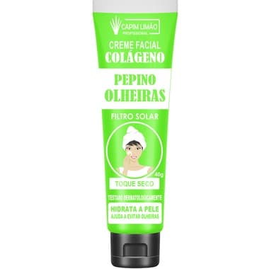 Creme Facial Para Olheiras Pepino Capim Limão 40g