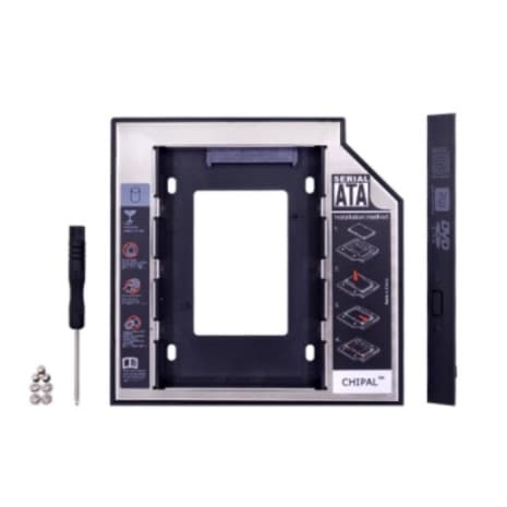 Case Caddy para HD e SSD Sata Adaptador Gaveta DVD Notebook 9,5mm/12.7mm