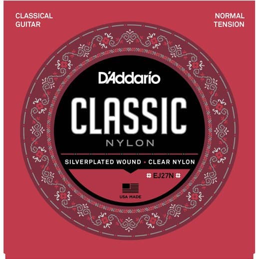 Cordas D'addario EJ27N Student Nylon , Corda De Guitarra Clássica De Tensão Normal
