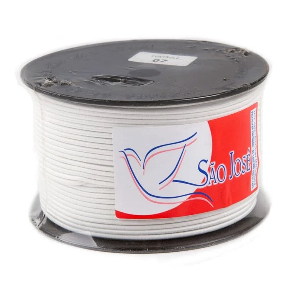 Elástico Roliço Colombe Branco 2,8mm Ref: 15R - 10 mts