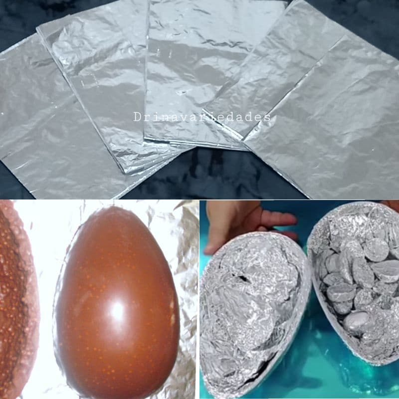 Papel Chumbo Para Ovos De Pascoa 43,5x59cm Prata 3 Folhas