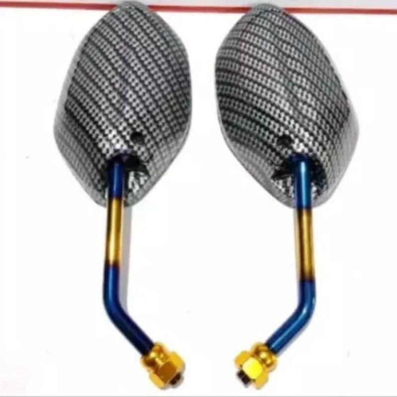 Espelho De Haste Curta De Dois Tons Beat Carbon