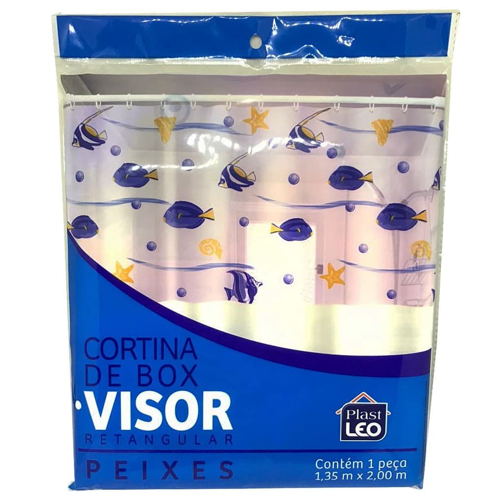 Cortina Box Para Banheiro Vinil - Diversos Desenhos ou Lisa