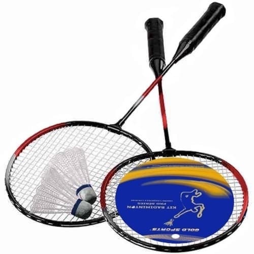 Kit 2 Raquetes Badminton C/ 1 Petecas E Bolsa