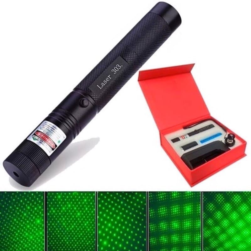 Caneta Laser Pointer Verde com Bateria Recarregável  303
