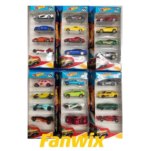 Kit 1/2/4/5 Carrinhos Metal Corrida Carros RADICAIS Miniatura Veloz / Carros Radicais Sortidas - Hot Cars , Fanwix
