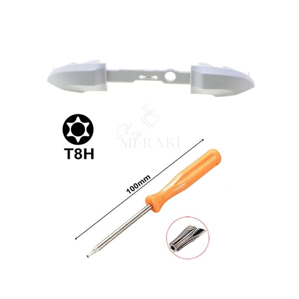 1 Botão Gatilho Rb Lb branco para Controle Xbox Series X S + 1 Chave T8