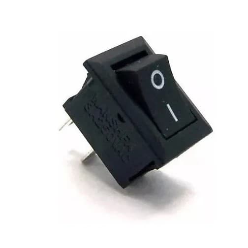 100 Chave Tic Tac mini KDC Preta On/Off 2Pos 2Term KCD5-101N