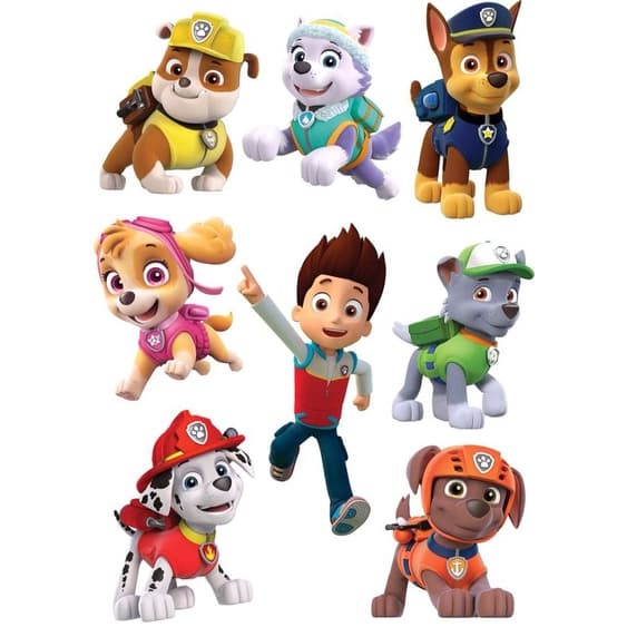 Tatuagem Temporária Infantil Menino ou Menina Patrulha Canina Cartela 10x15cm