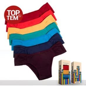 KIT CALCINHA ARCO-ÍRIS COM 7