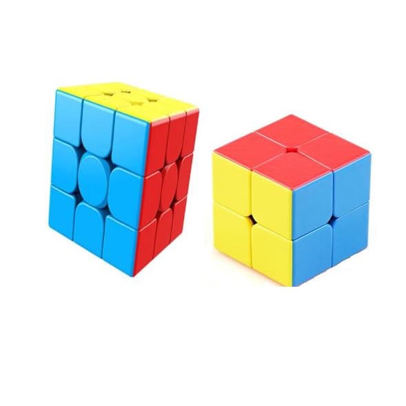 kit 2 unidades Cubo Magico Cubo Mágico Anti-stress 3x3x3 e 2x2x2 Gold Edition