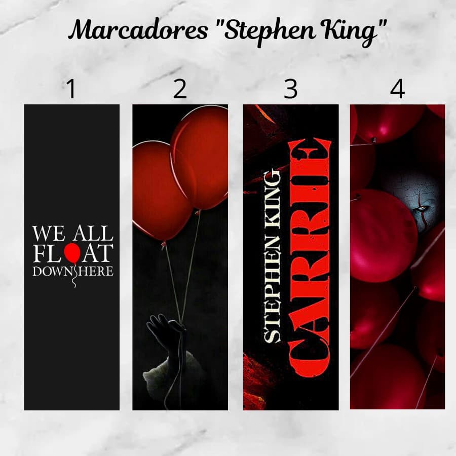 Marcador de pagina Stephen King Plastificado (com ou sem tassel)