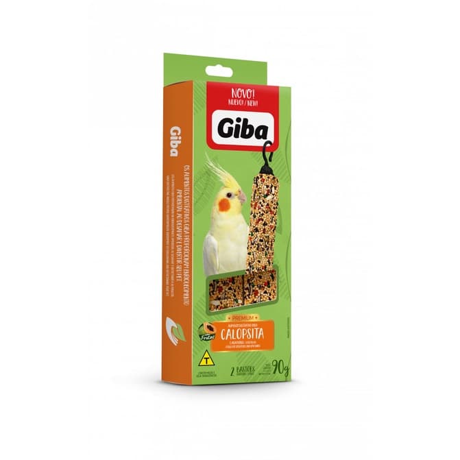 Bastão Giba Calopsita Frutas Mamão 75g