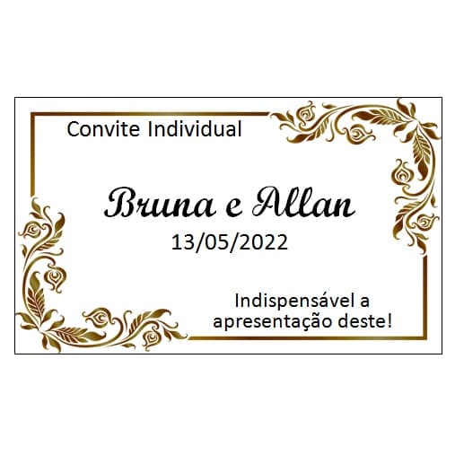 120 Convites Individual 5cmx3cm Arte Grátis FAVOR CONSULTAR OS MODELOS DISPONÍVEISCasamento, 15 anos, Infantil, lista de presentes FAVOR FICAR ATENTOS A PRAZO