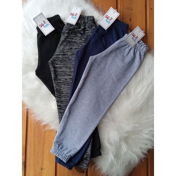 Calça Moletom Jogger Infantil unissex  Kit Com 3