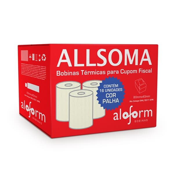 Bobina Térmica 80x40 - Caixa Com 16UN