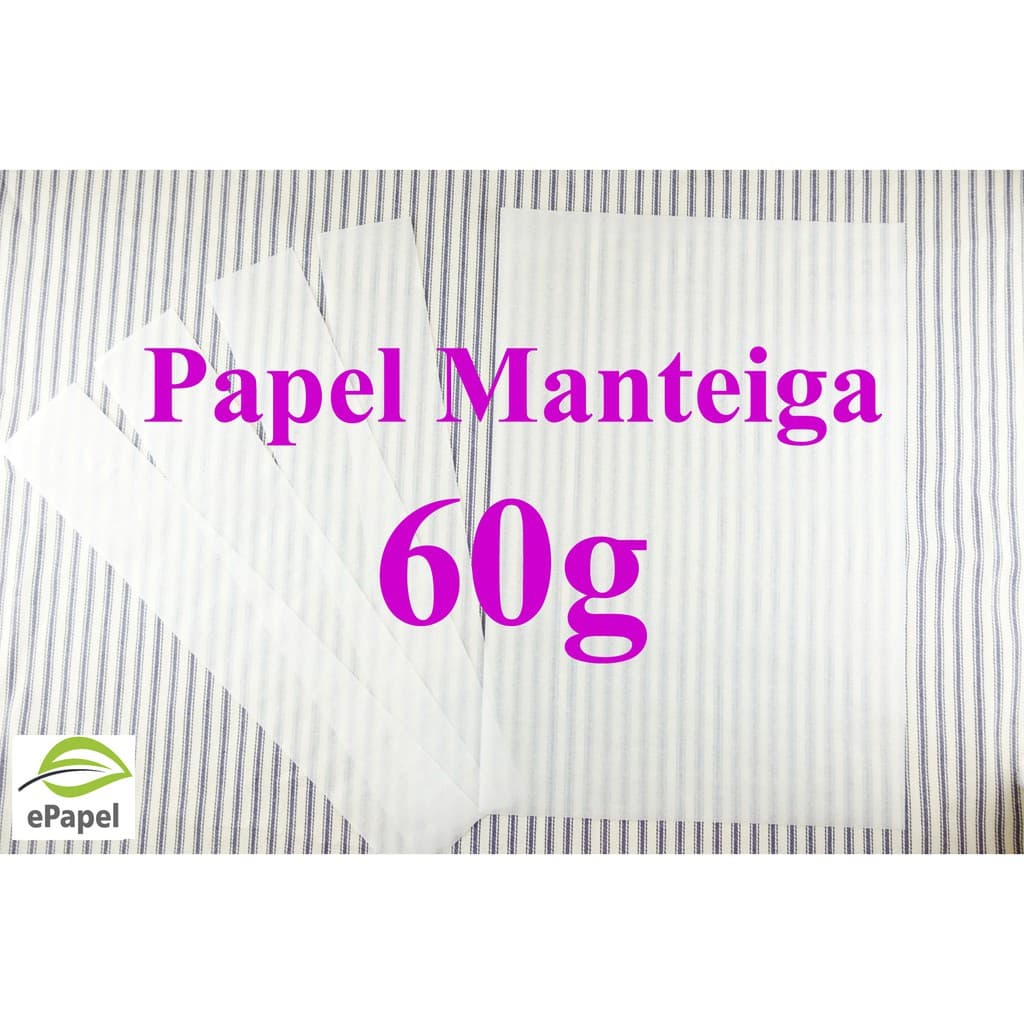 400 Folhas Papel Manteiga 50x70 Grosso 60g - Dobrado ao Meio