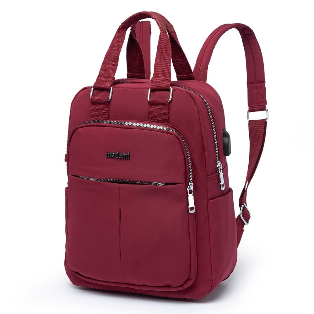 Mochila Bolsa Feminina Executiva Notebook Reforçada Usb Cor Viva 11L