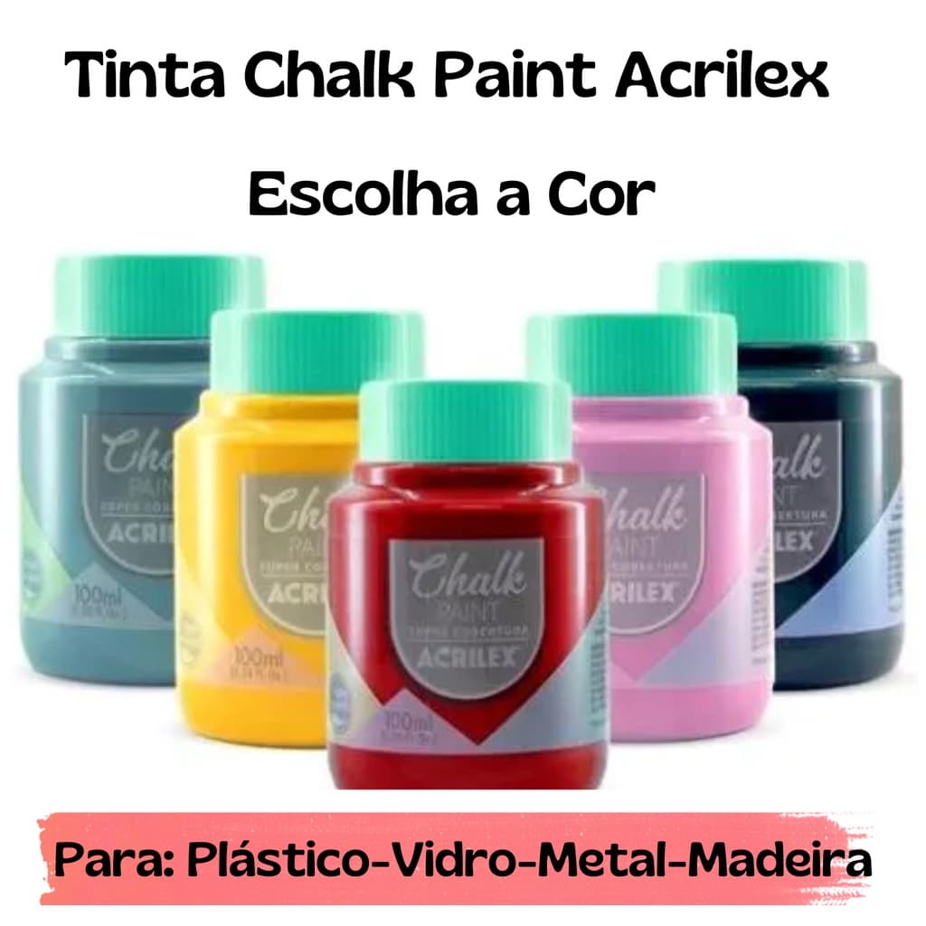 Tinta Chalk Paint 100ml Acrilex - Escolha a Cor