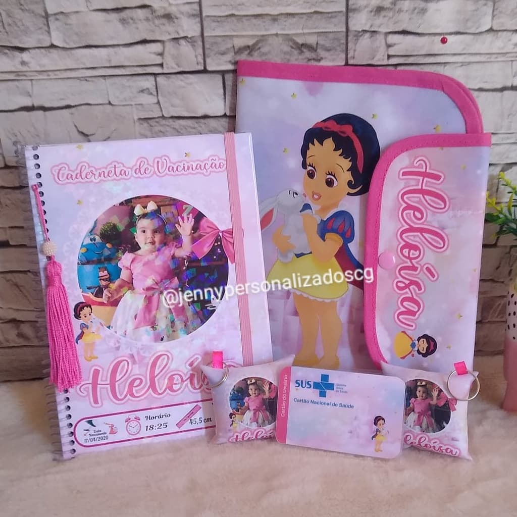 COMBO CADERNETA + PORTA DOCUMENTO + CARTAO DO SUS