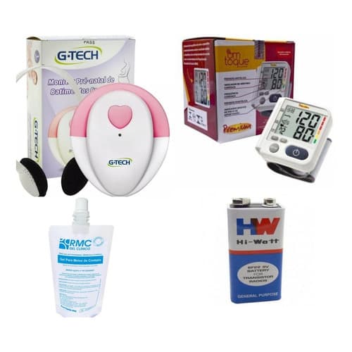 Kit Doppler Pre-natal Gtech + Aparelho Pressão Premium Lp200