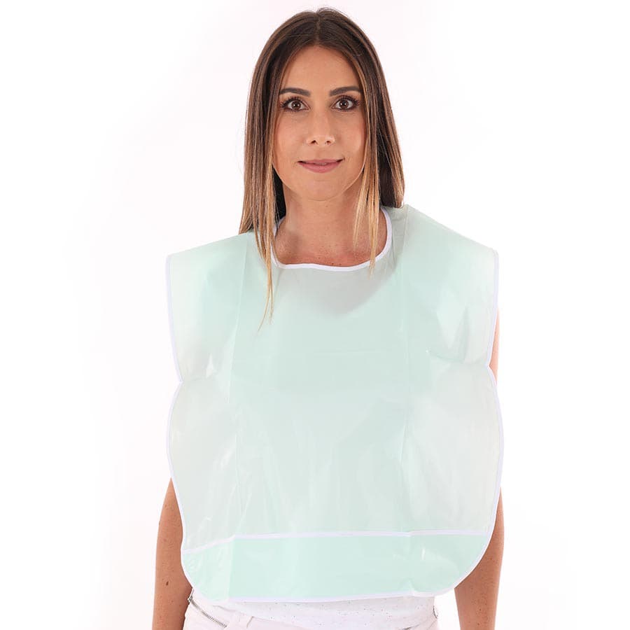 Babador Plástico Verde - Adulto